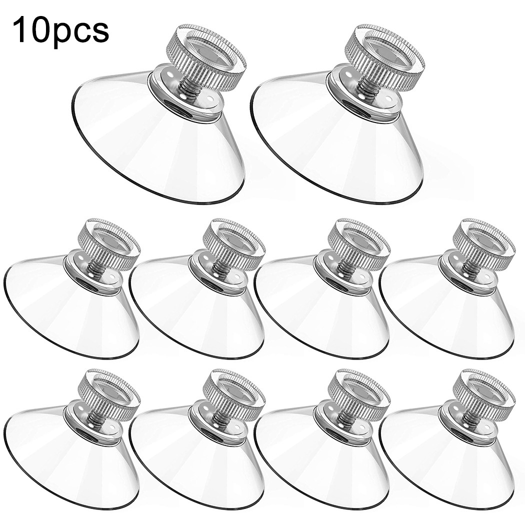 10PCS Mushroom Head Clear Suction Cups Thumb Nut Strong Vacuum Suckers PVC Kitchen Bathroom Window Wall Car Hooks 41mm
