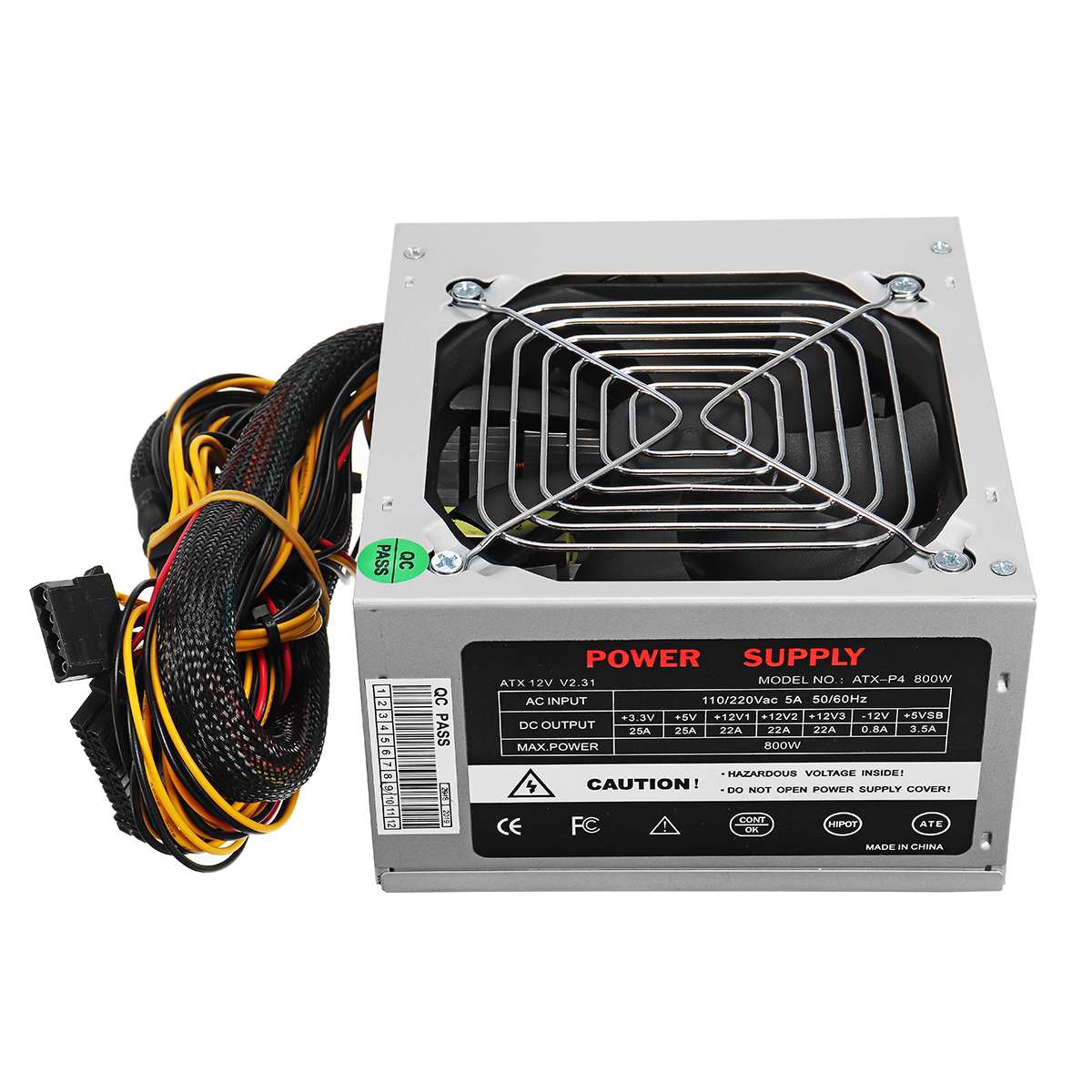 LEORY PC Power Supply - 500W Rated Power - 80 PLUS Gold Certified - ATX 24-PIN - for Intel & AMD Gaming PCs