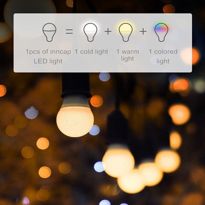 Inncap LED Light Bulb Colorful 7.5W E27 Dimmable RGB Warm White Light WiFi Connection xiaomi mi home Mijia