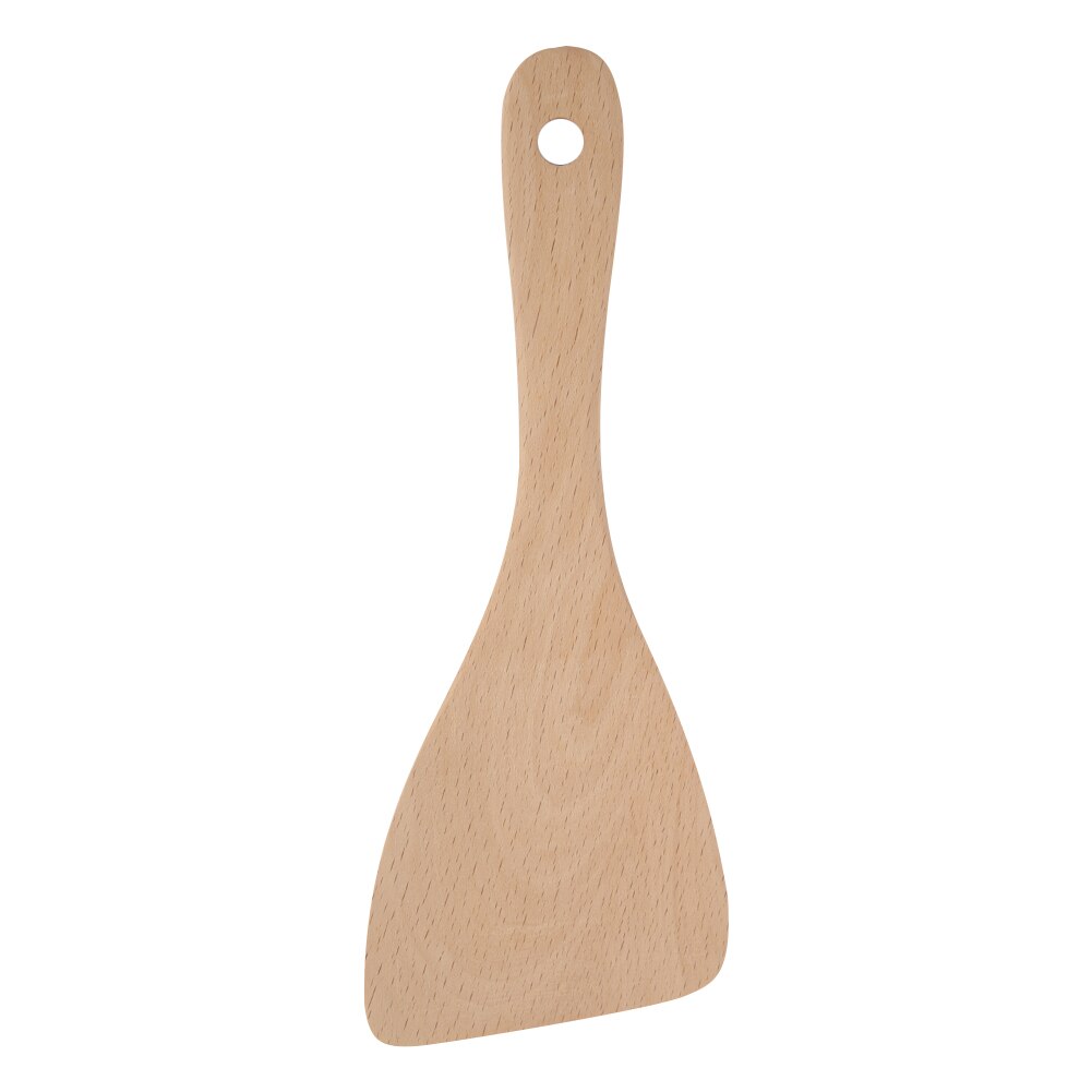 Cuchara de madera de primera , pala de madera de haya, cuchara de cocina sin pintar, olla antiadherente, juego de cocina: Wooden spatula-B