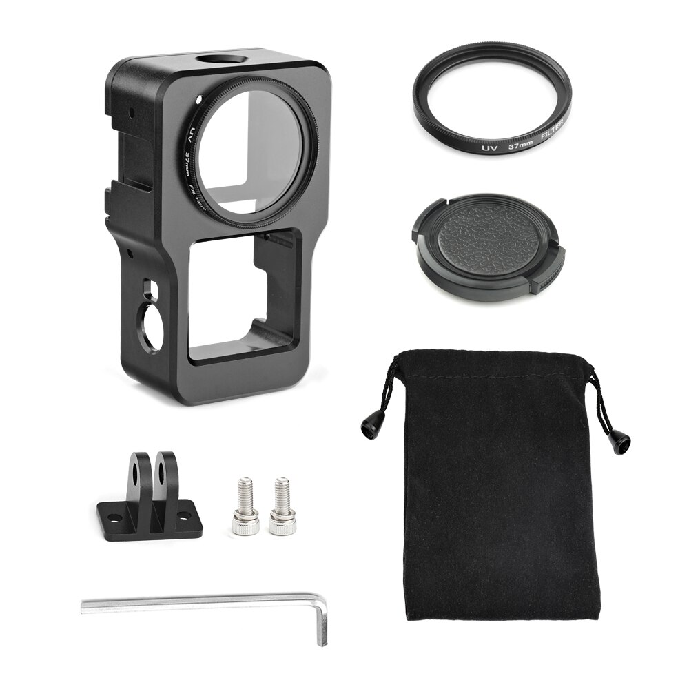 Aluminium Legierung Schutzhülle für DJI Aktion 2 Metall fallen Rahmen KäFeige + UV Objektiv Filter für DJI Osmo Aktion 2 kamera Zubehör