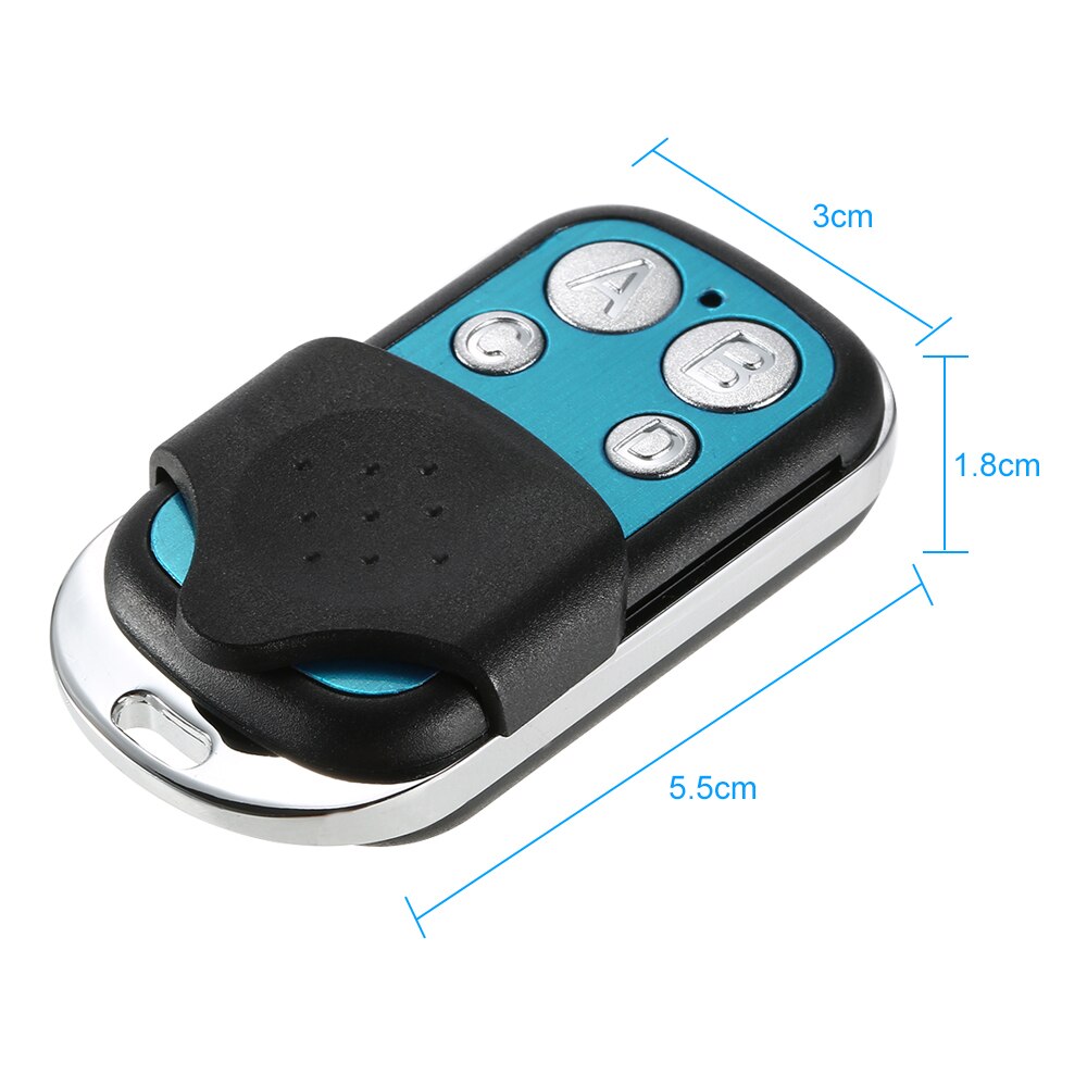 Remote Control Copy 4 Channel Cloning Duplicator Key Fob A Distance Learning Electric Garage Door Controller 433 MHz RF: Default Title