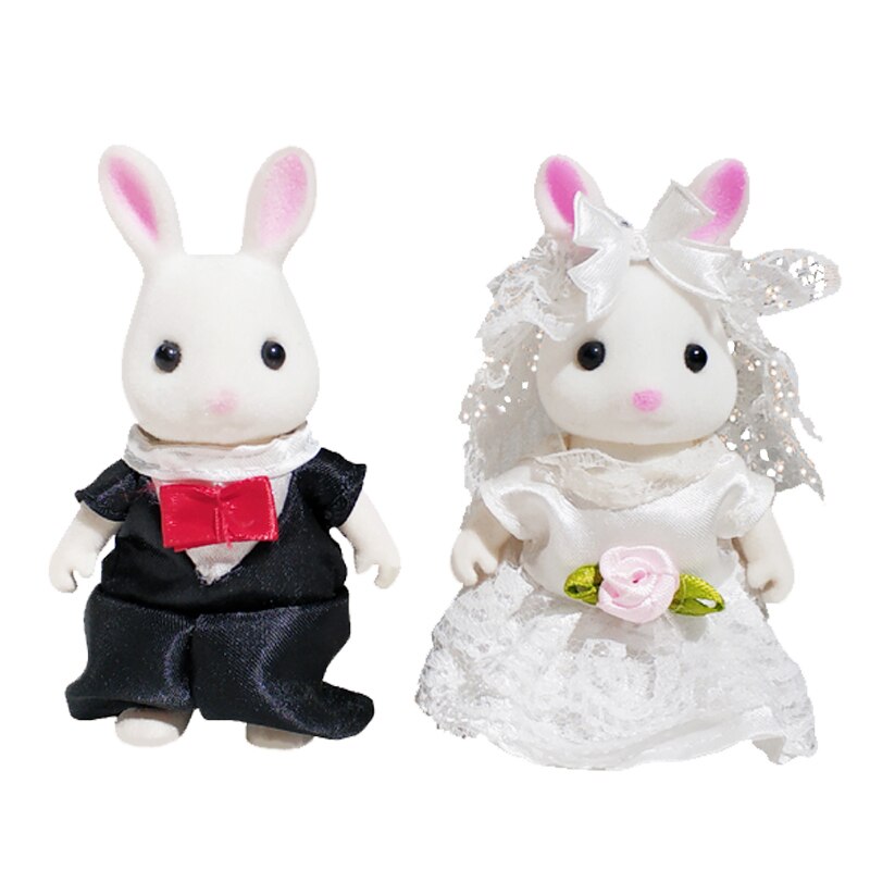 Scala 1:12 giocattolo casa mobili in miniatura 1/12 del coniglio panda della ragazza giocattolo foresta famiglia di animali per bambini di simulazione pretend gioco set
