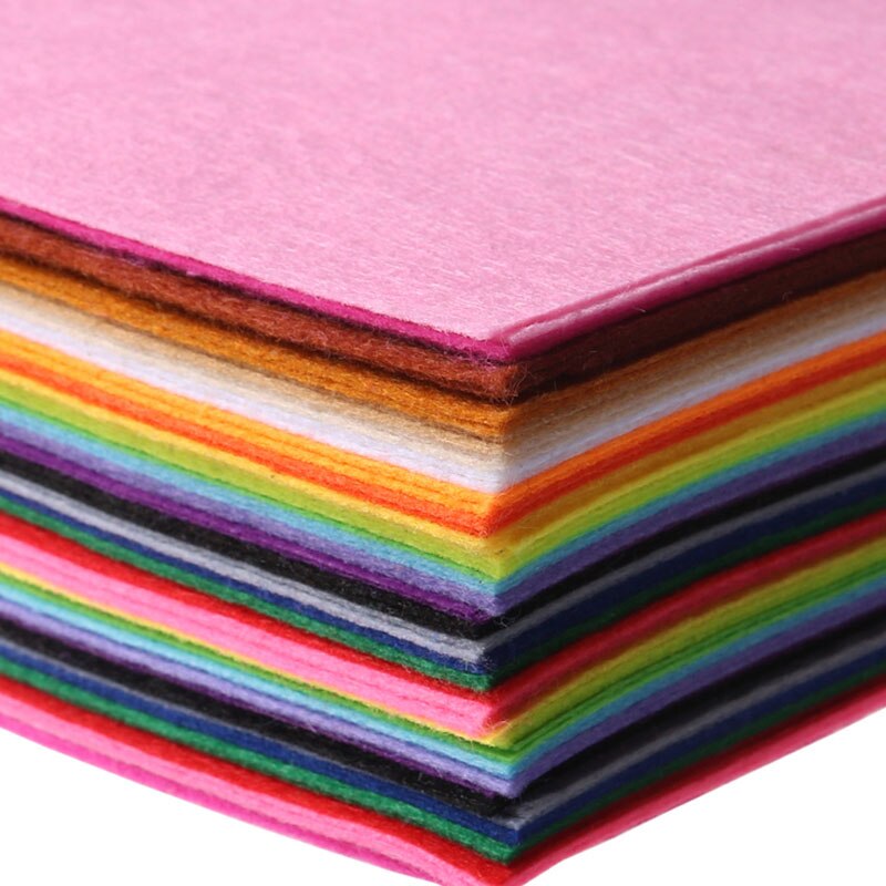 40 Pcs \ Lot 30X30 Cm Polyester Vilt Doek Diy Handgemaakte Naaien Home Decor Materiaal Dikte 1mm 40 Mix Kleur 11.8X11.8 Inch