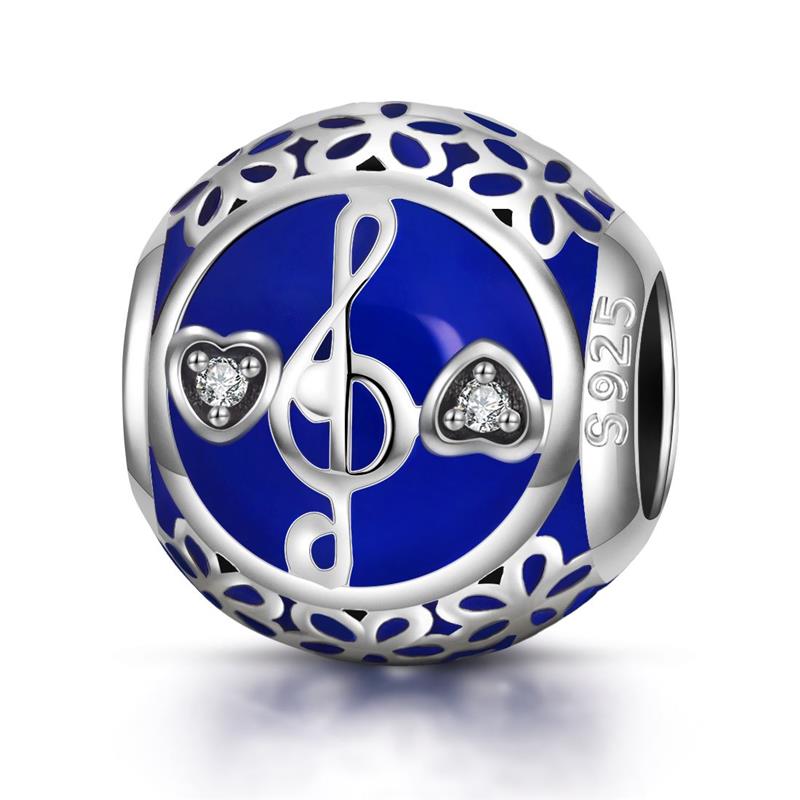DALARAN 925 Sterling Silver Charms Blue Moon Star Beads For DIY Enamel Fine Jewelry Making Fit Original Charm Bracelets Necklace