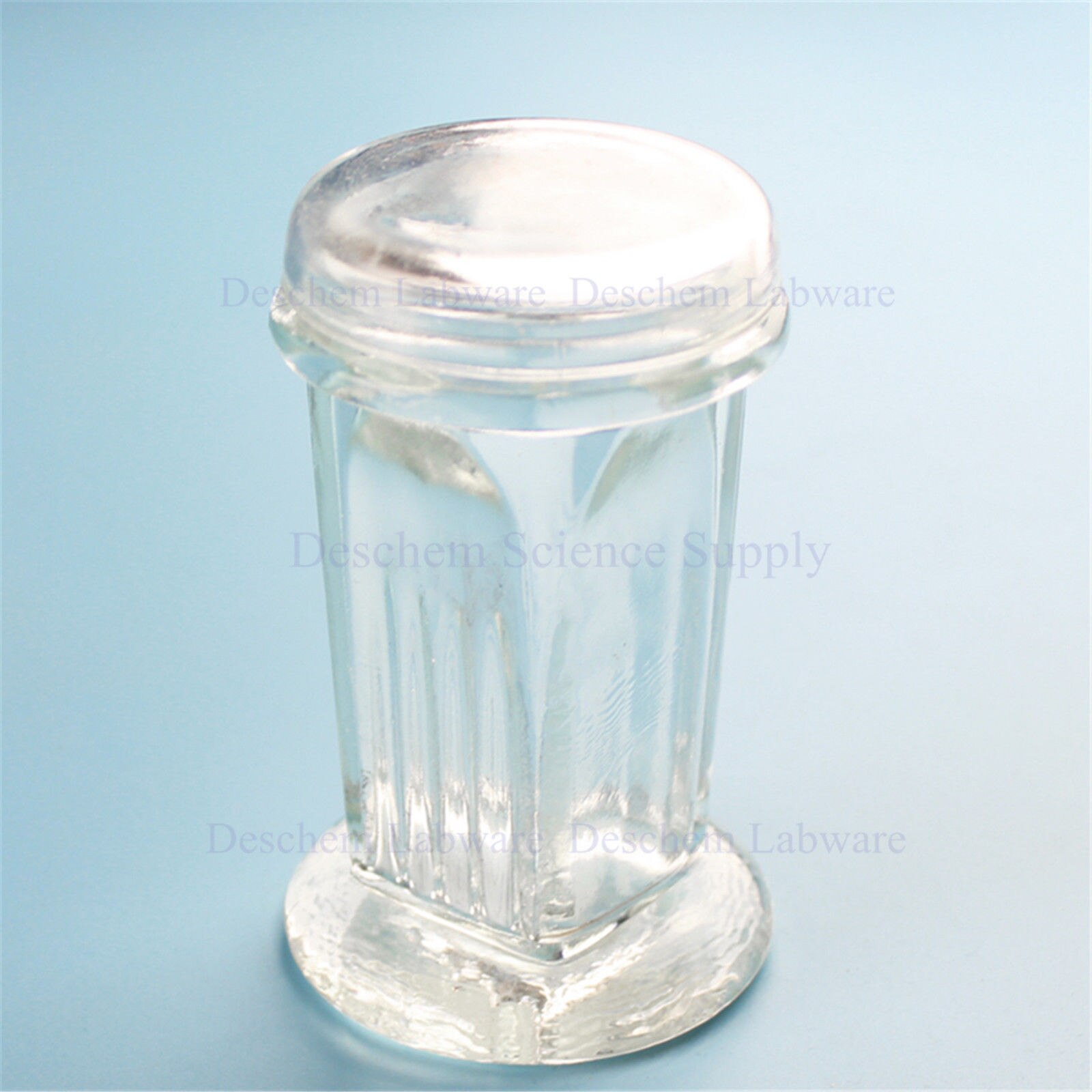 Lab Glass Coplin Staining Jar With Cover,5-Slides Type