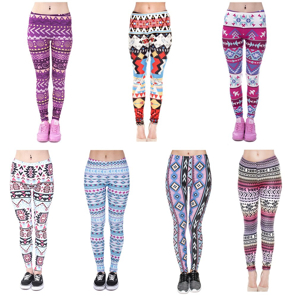 3D Digitale Aztec Print Vrouwen Broek 3d Printing Gym Leggings Running Workout Fitness Joggingbroek Sport Broek Voor Training