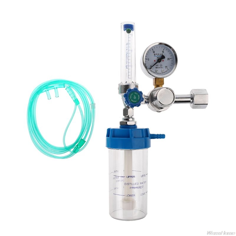 YQ-01/YQ-02 CGA540 G5/8 Oxygen Pressure Regulator O2 Pressure Reducer Gauge Meter Flow Gauge Gas Regulator M28 20: Blue4