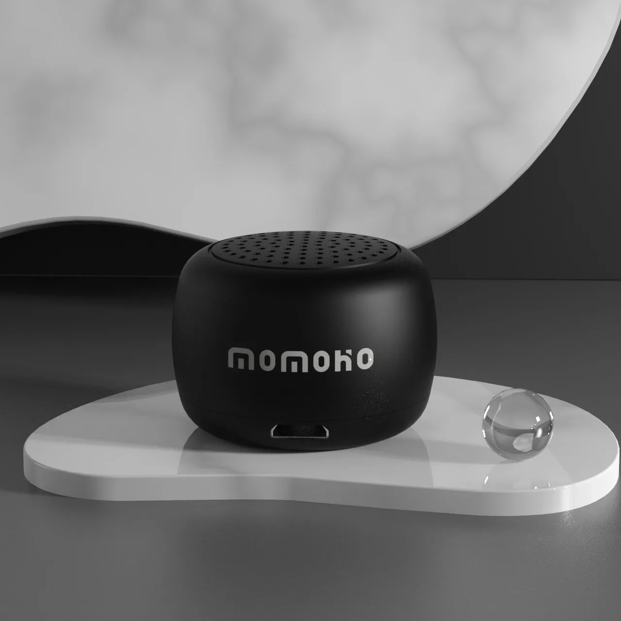Neuer Mini-Bluetooth-Lautsprecher, niedlicher Audio--Spieler, echte kabellose Freisprech-Auto-Fahrradlautsprecher mit Umhängeband für praktisch-PC: Schwarz
