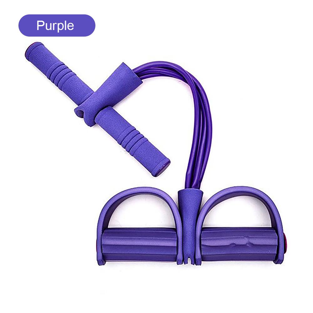 49x25x6.5cm Four-tube Multifunctional Pull Rope Pedal Elastic Rope Leg Puller Abdominal Crunches Footstool pull rope: YL200206-PL1