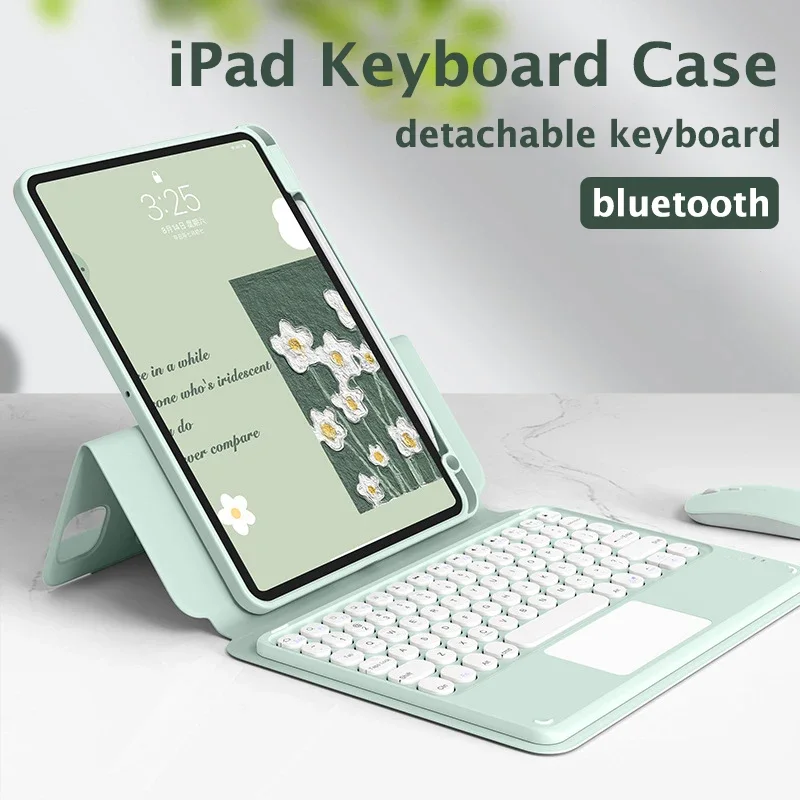 Funda magnética de rotación para iPad Air 6, 2024, 10,9, Air 4, 5, 10. ª generación, teclado 10,2, 7, 8, 9. ª, Air 3 Pro 11, funda con ratón gratis