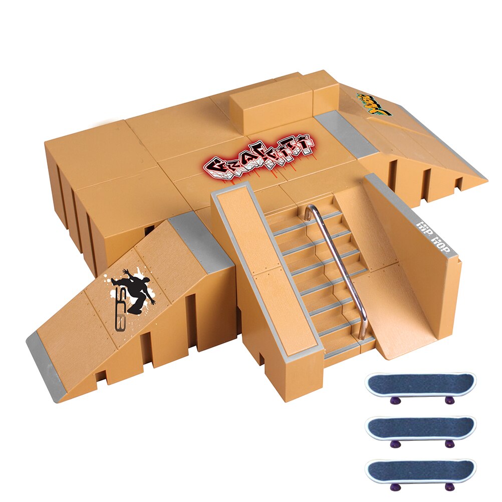 Finger Skate Board Park Kit Rampe Teile für Finger Skateboard Durable Ultimative Parks Ausbildung Requisiten Extreme Sport: b