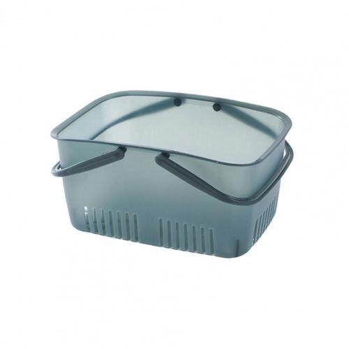 Shower Caddy Tote Several Drainage Holes Shower Caddy Bin Water-proof Shower Caddy Bucket: Transparent Blue