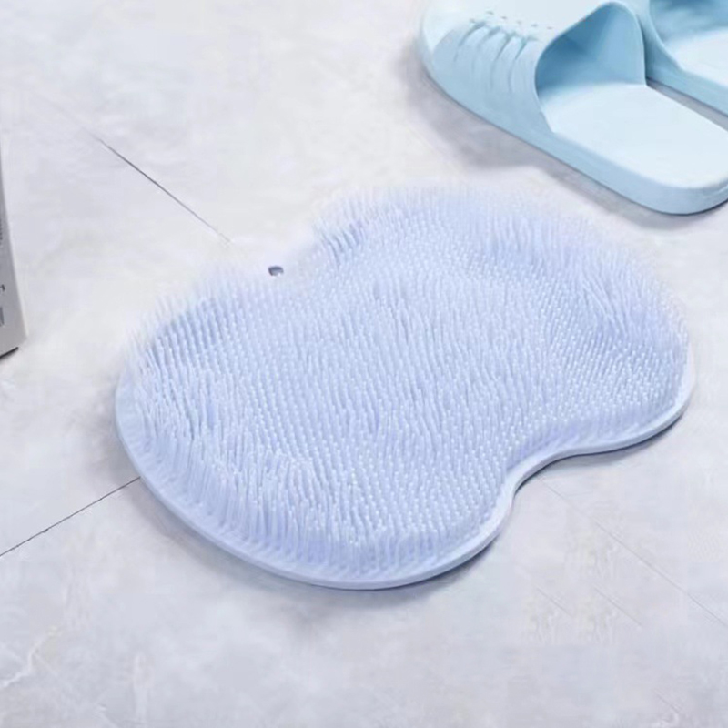 Brosse de lavage des pieds en silicone, coussin de massage des pieds, bain Polymères de douche, bain , Polymères coordonnants, lavage des pieds: Argent
