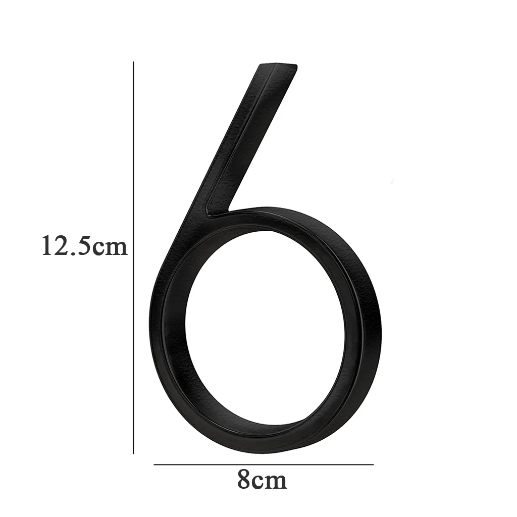 5Inch Large Metal House Number Outdoor Door Number Plate Letter Sign, Address Mailbox Number for Apartment Room Home Decoration: ROSE RED