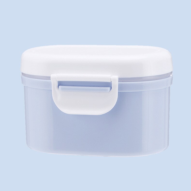 Draagbare Babyvoeding Opbergdoos Bpa-vrij Babyvoeding Feeder Baby Melkpoeder Doos Peuter Snacks Container voeden Lepel: BLUE-S