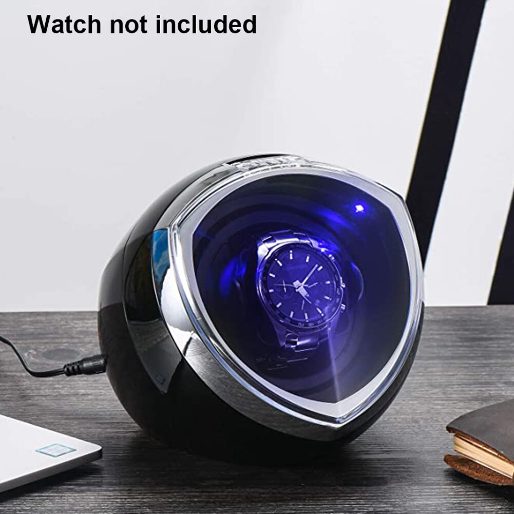 Multifunctionele Led Licht Hartvormige Automatische Horloge Winder Doos Thuis 4 Rotatie Modi Accessoires Enkele Met Stille motor