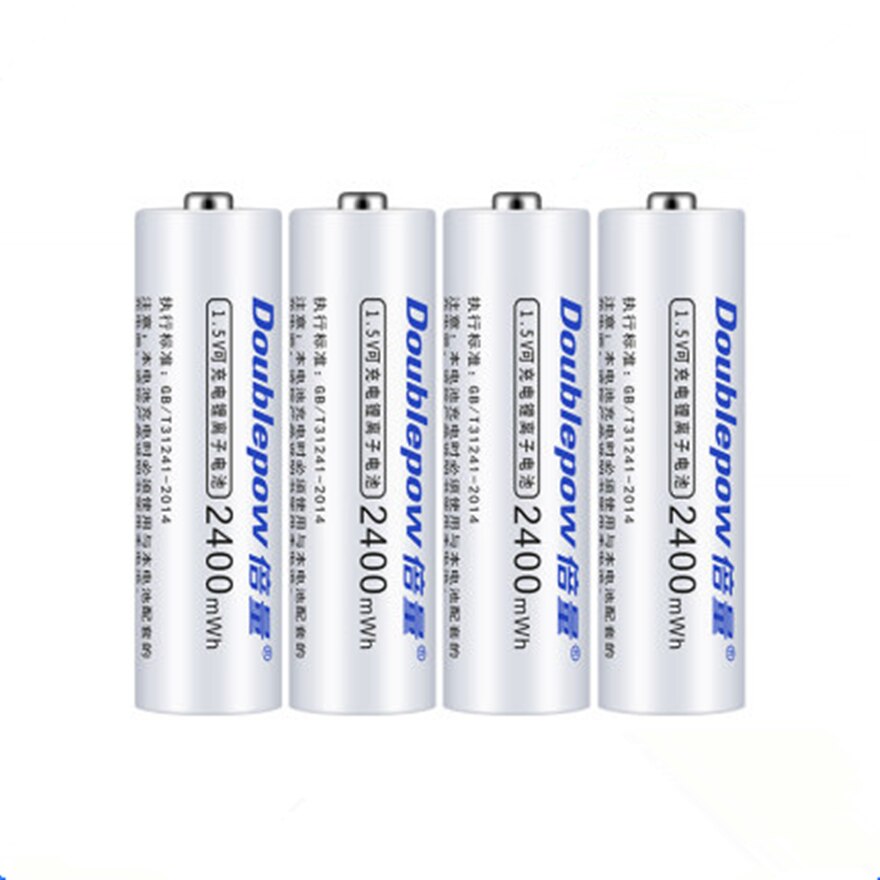 1.5v 2400mWh AA rechargeable lithium battery microphone toy rechargeable lithium battery via USB smart charger: 4PCS battery