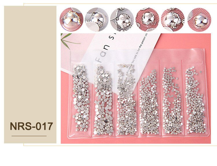 1 pack mix 3d diy ihåliga metallramar nagelkonstdekorationer guld silver nagel strass pärla nitar manikyrtillbehör: 017