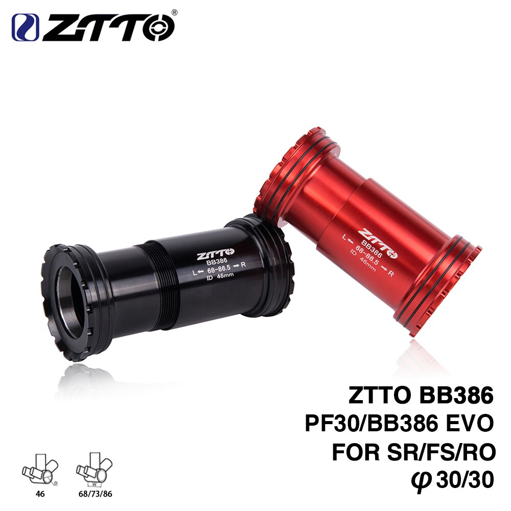 Ztto  bb386 evo 30 pf30 cykel press fit bundbeslag aksel til mtb landevejscykel rotor 3d bb k force 30mm kranksæt kædesæt