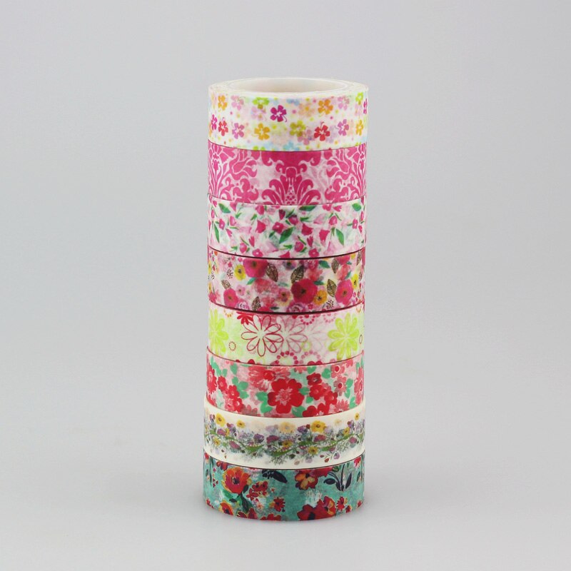 1Pc Flowers set 10m scrapbooking Japanese washi tape adhesive tape,Masking Tape decoration,DIY Sticky Paper Tape Photo Album