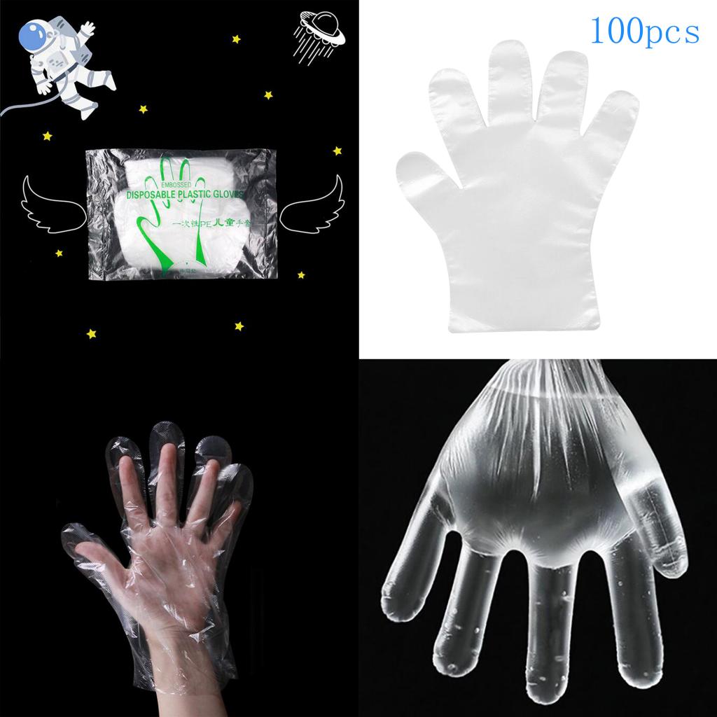 100x Kids Gloves Disposable for Preparation Crafting Kitchen Accessories