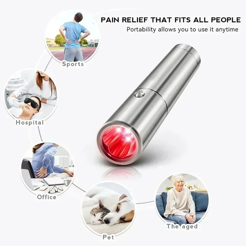 Mini-Therapiegerät Stift Led Rotlicht Phototherapie Therapie Wellenlänge Nahinfrarotlampe Handheld Physiotherapie Taschenlampe Schmerzlinderung
