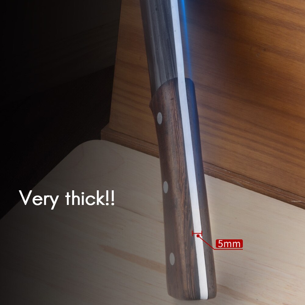 Rzd 8 Inch Hakmes Brandhout Mes 5Mm Mangaan Staal Snijden Bos Mes Omhulsel Slager Gereedschap Accessoire
