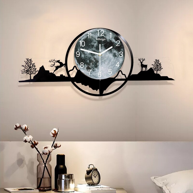 Floating Clock Digital Wall Clock Luminous Wall Clock Modern Decorate for Office Bedroom Living Room PI669