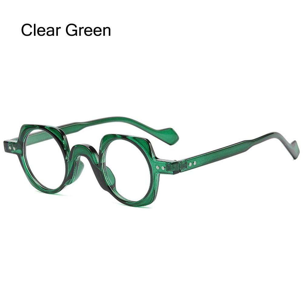 Gafas redondas y cuadradas asimétricas Vintage para hombres y mujeres, gafas de montura óptica de gran tamaño, nueva , 2023: Rosa
