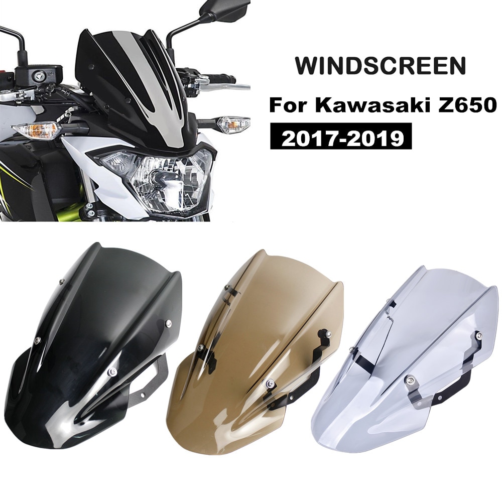 for Kawasaki Z650 Z650 Motorcycle Windshield Screen Visor Windscreen