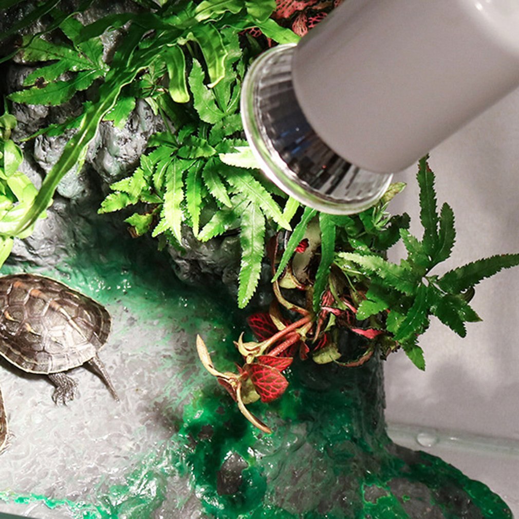 Bombilla de caparazón de tortuga, luz solar de espectro completo, para reptiles, anfibios, UVB + UVA, calentador de lagarto regulable, productos para mascotas de bajo consumo