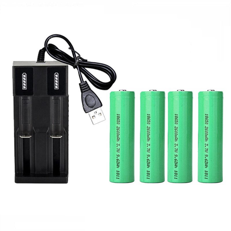 Dzwonek 18650 bateria 2 sztuk/4 sztuk 2600mAh i ładowarka do EKEN V5 V6 V7 Anytek b10 b30 b50 b60 b70 bateria dzwonek: USB Charger x 4 Bat