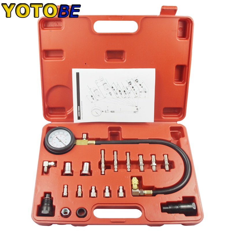 TU-15A Dieselmotor Compressie Tester Tool Kit Cilinder Manometer 0 ~ 1000PSI