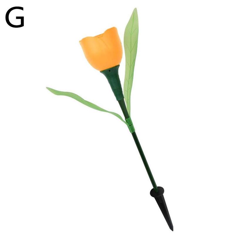 Led Solar Simulation Tulip Floral Light Home Decorative Lawn Waterproof Decor Tulip Garden Landscape Lights Light Lamp Flow I8r2: G