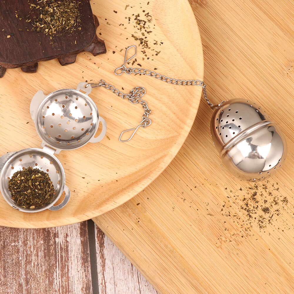 2pcs Stainless Steel Tea Infuser Tea Strainer Loose Tea Steeper for Home Office (Egg+Teapot)