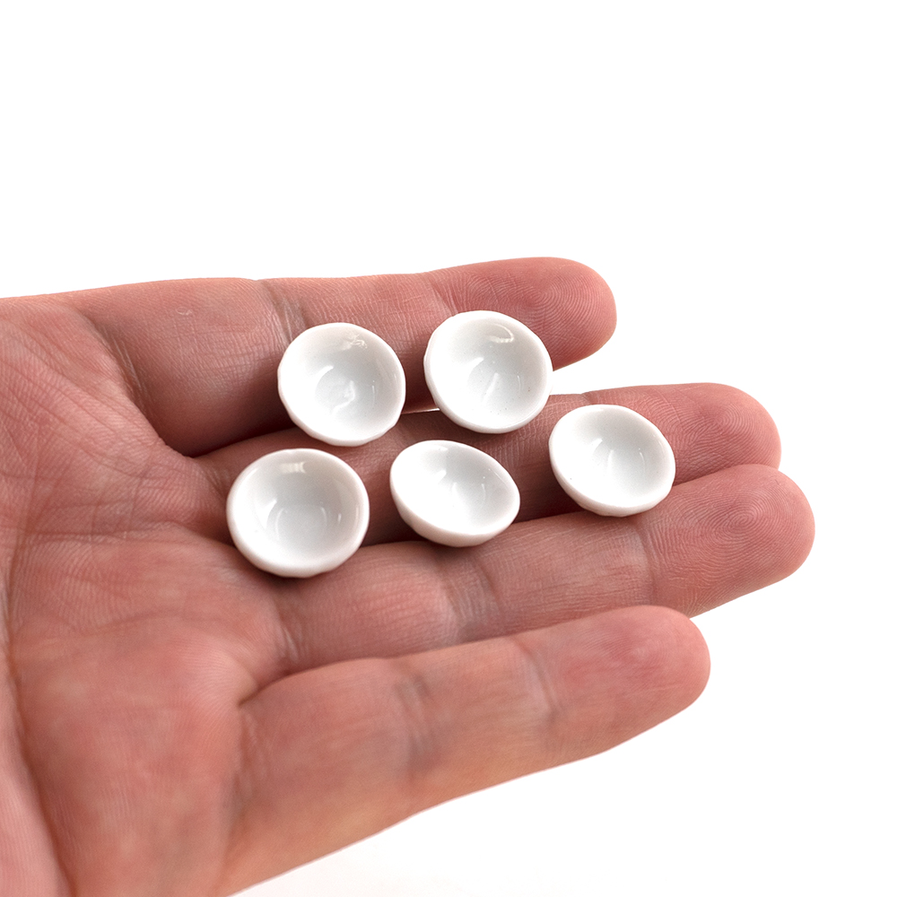 5Pcs 1/12 Puppenhaus Miniatur Zubehör Mini Keramik Schüssel Simulation Möbel Küche Lebensmittel Gericht Spielzeug für Puppe Haus Dekor