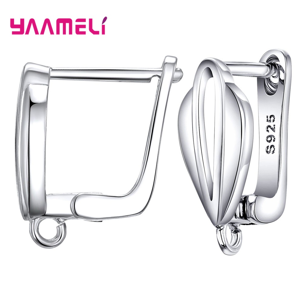 S925 plata esterlina hallazgos pendientes Leverback Earwire accesorios componentes accesorios suministros hechos a mano