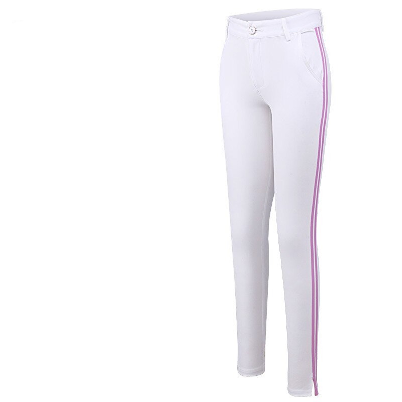 Pgm golfbukser dame lange bukser elastiske lige bukser golf træningsbeklædning åndbare sportsbukser str. xs~xl: Hvid / Xs