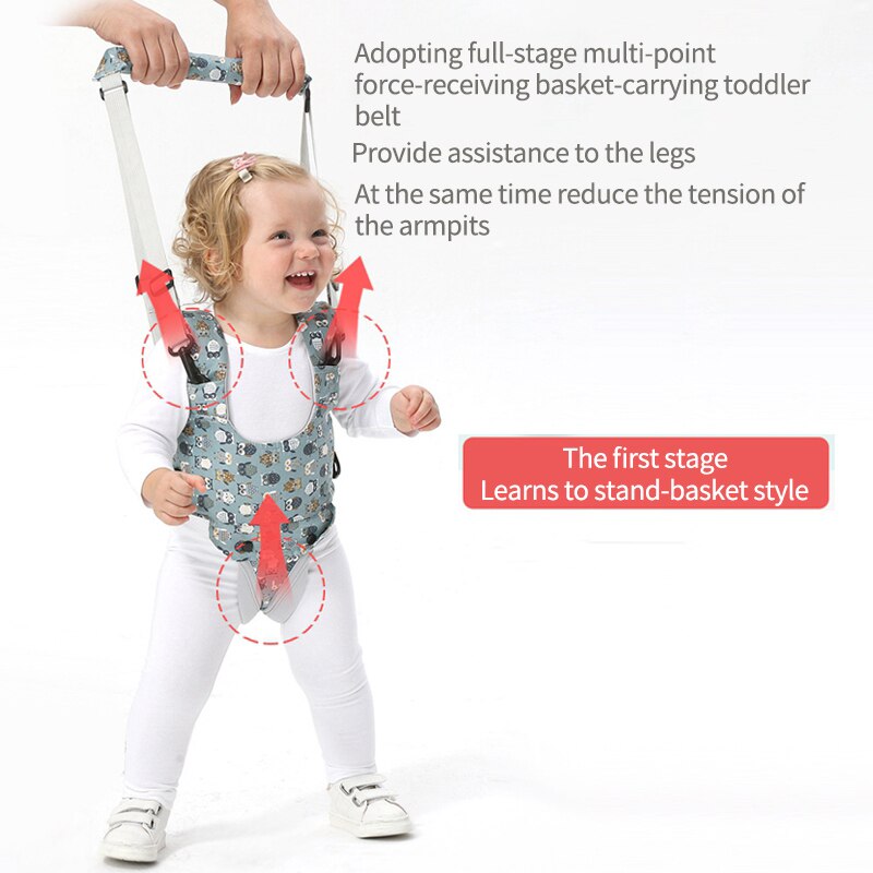Loopstoeltje Riem Peuter Harness Assistant Rugzak Zuigeling Leren Wandelen Sling Riem Anti-Val Anti-Verloren Voor 8-24Months