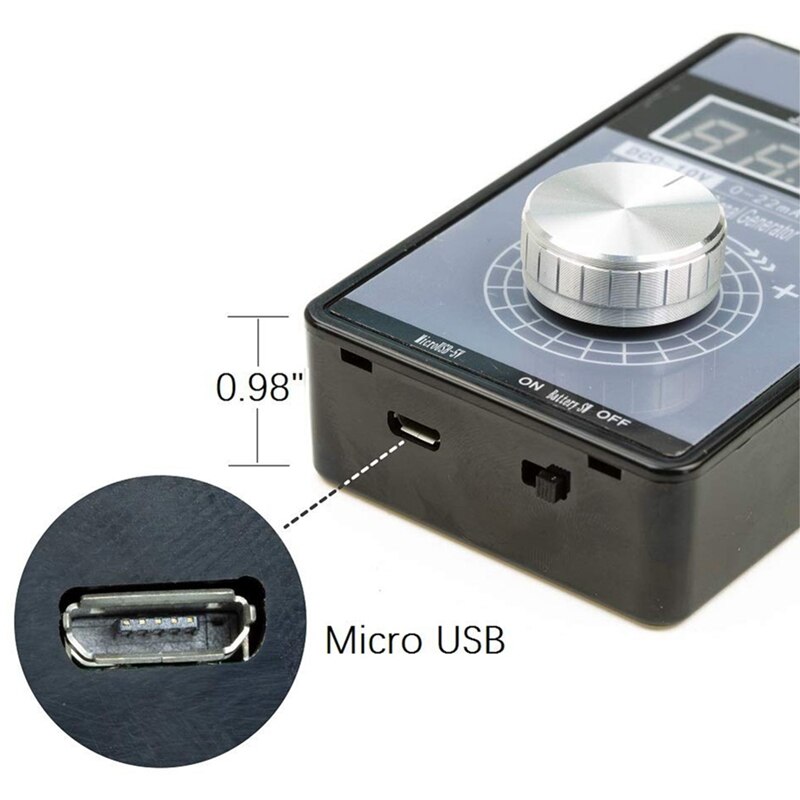 DC0-10V 0/4-20MA générateur de Signal de tension actuelle, simulateur analogique portatif intégré de batterie Rechargeable pour le PLC et le panneau Deb