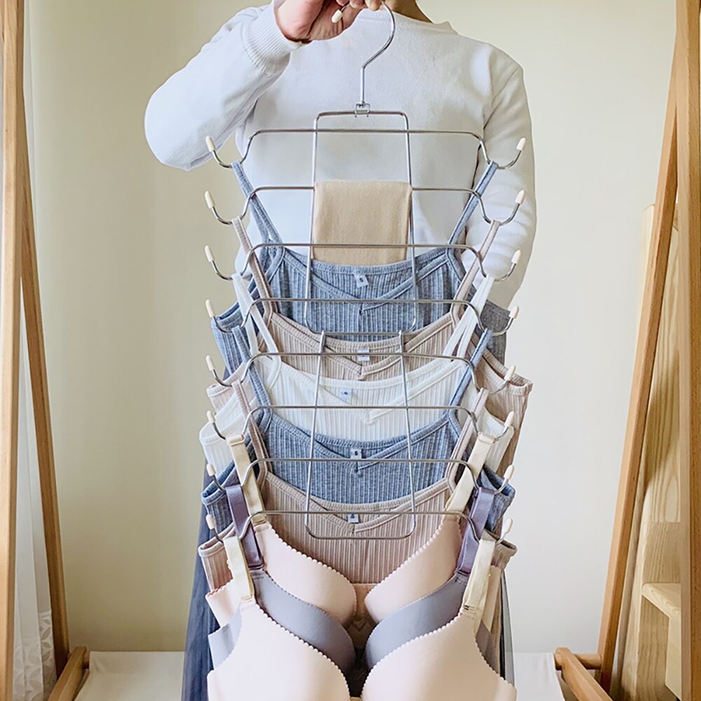 Percha mágica de múltiples capas para ropa interior, percha plegable multifunción para ropa, perchas de almacenamiento para el hogar, percha para secado de chalecos