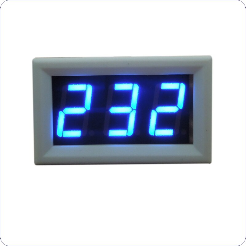 DC 0-600V Voltage Indicator 0-500V LED Digital Voltage Meter Voltmeter Panel Meter Voltmetro Black White Cover Voltage Tester: White cover-Blue