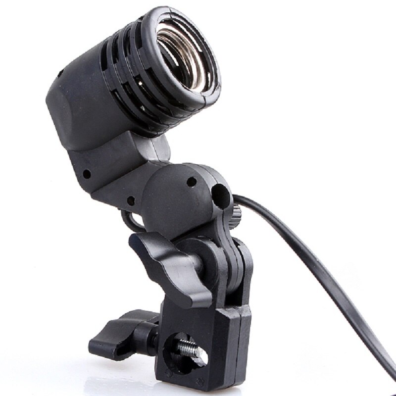 Photo Video Light Lamp Bulb Holder E27 Socket Slave Flash Swivel Bracket Studio for LED GODOX Strobe S45 S45T SY3000 SY8000