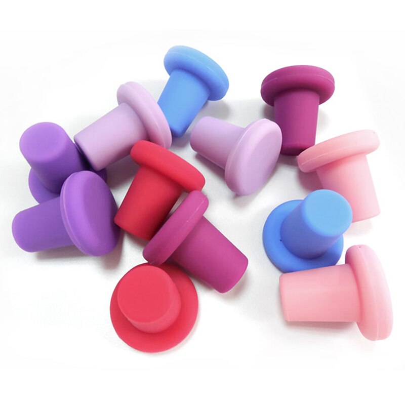 Bouchons colorés en silicone pour bouteille de vin,accessoire pour préserver et conserver le vin en famille ou au bar, , sûr et sain, 6 couleurs