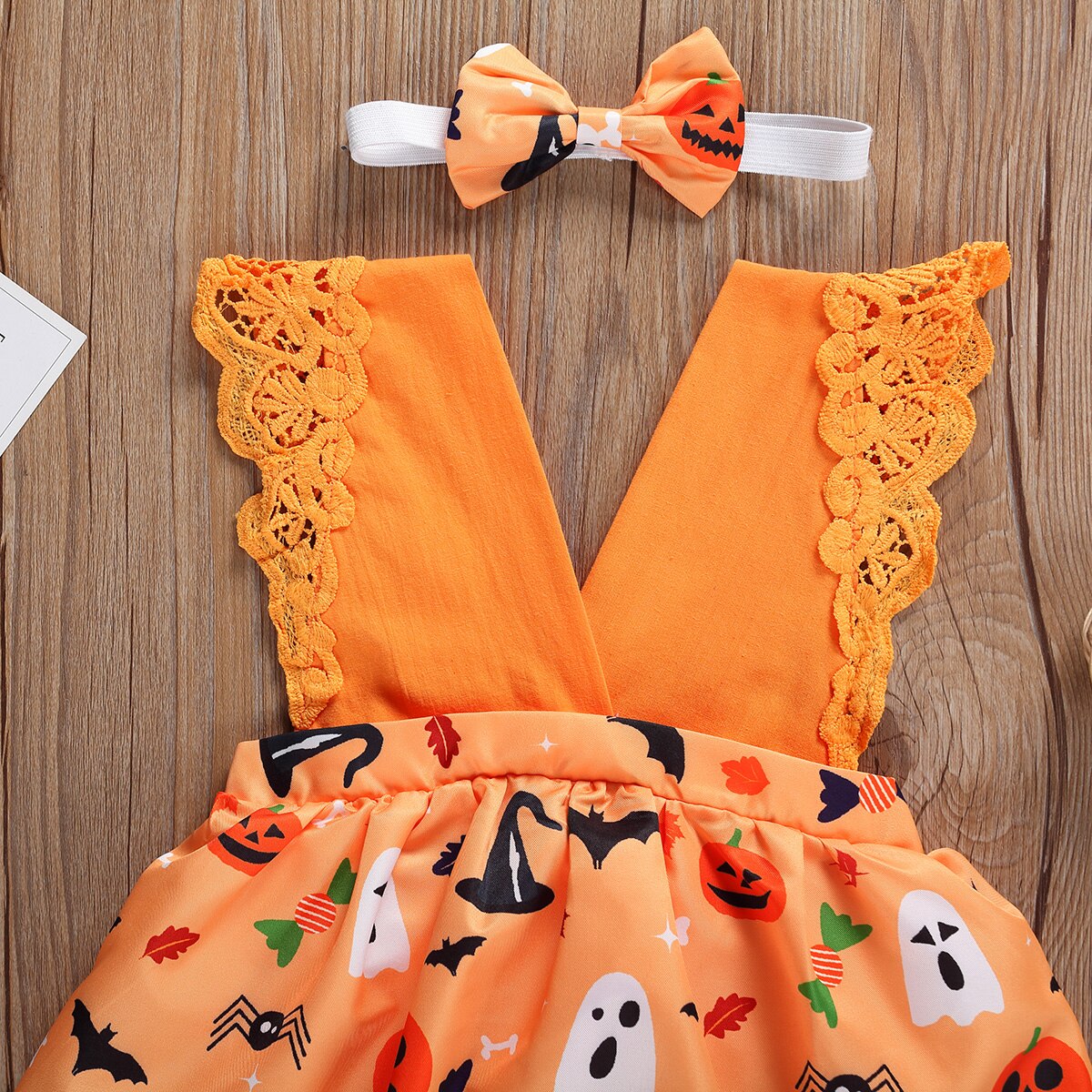 Halloween peuter kinderen baby meisjes jongen kant kleding schattige romper jumpsuit rokken outfits