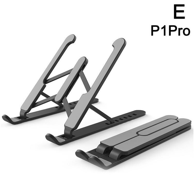 Kannettava kannettavan tietokoneen jalusta taitettava tukijalka kannettavan tietokoneen pidike jäähdytysteline nousutelineen tietokone macbookille hp lapdesk air  i2 e 1: Musta  p1 pro