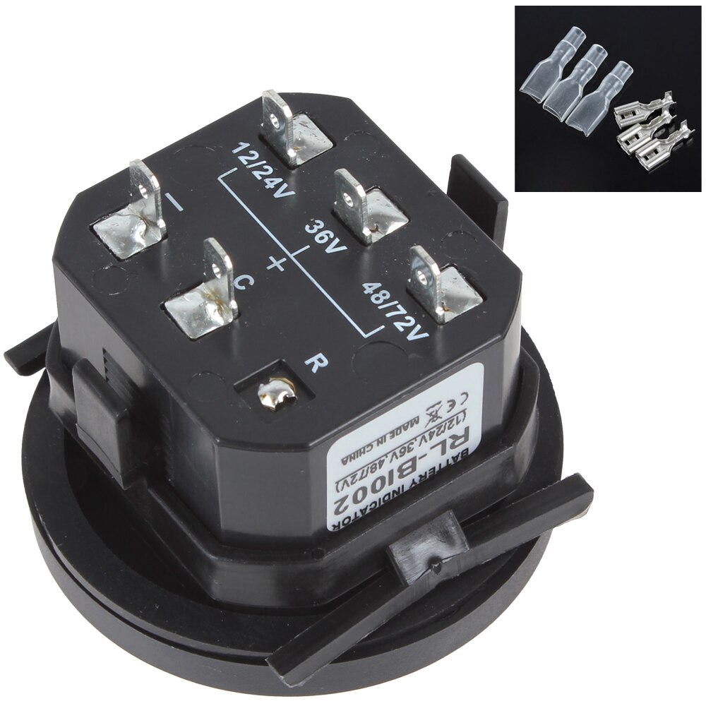 Universele driekleurige 12/24v 36v 48/72v led-lampjes batterij-indicator laadstatusmeter