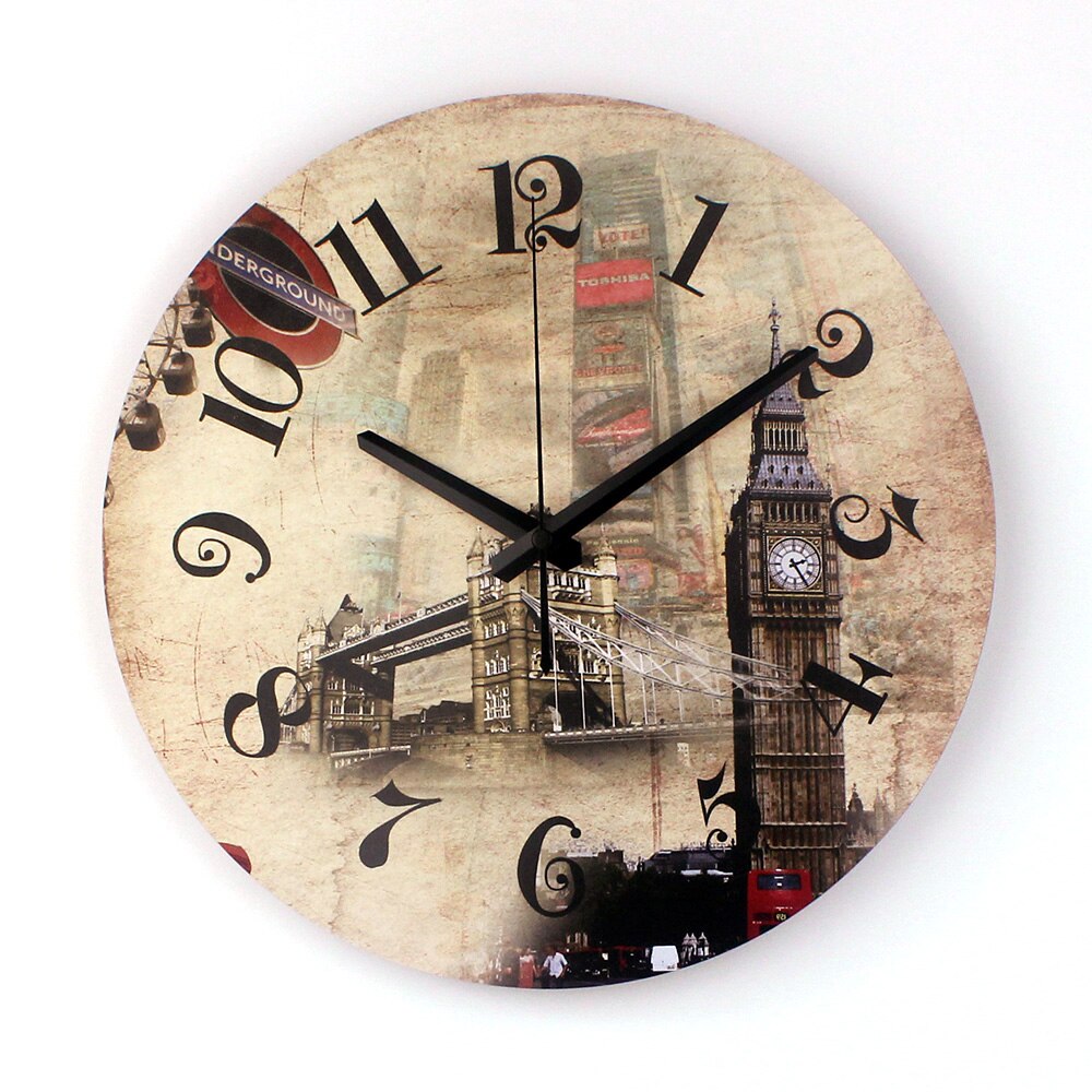 Brand London Big Ben 3d Wall Decor Watch With Absolutely Silent 12888 Clock Movement Europe Style Home Decor Wall Clock