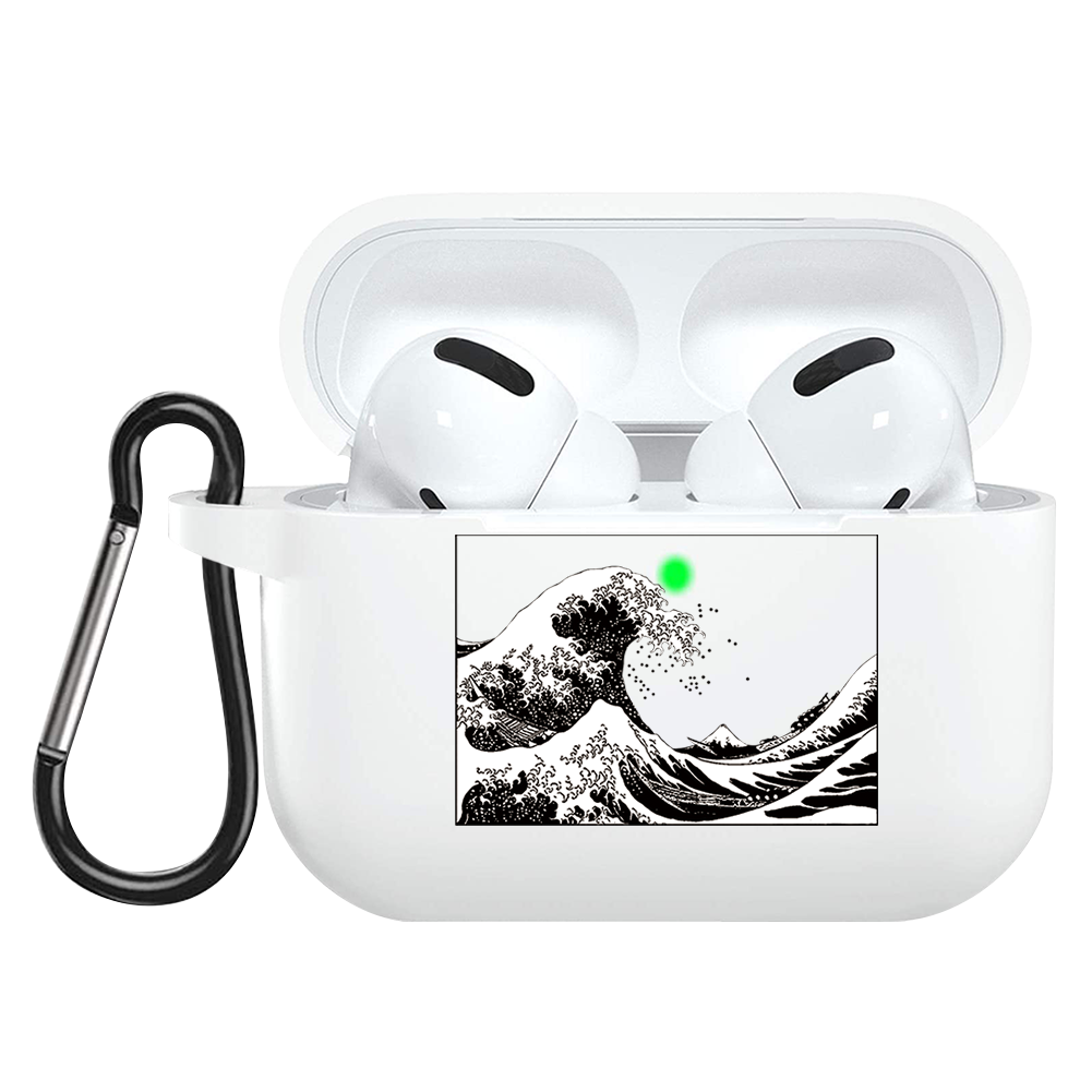 La Grande Onda di Kanagawa Auricolare Custodia Per AirPods Pro Custodie Molle Del Silicone di Lusso Texture Opaca Della Copertura di Protezione per AirPod 3: Kpet-bd-fkhailan3d